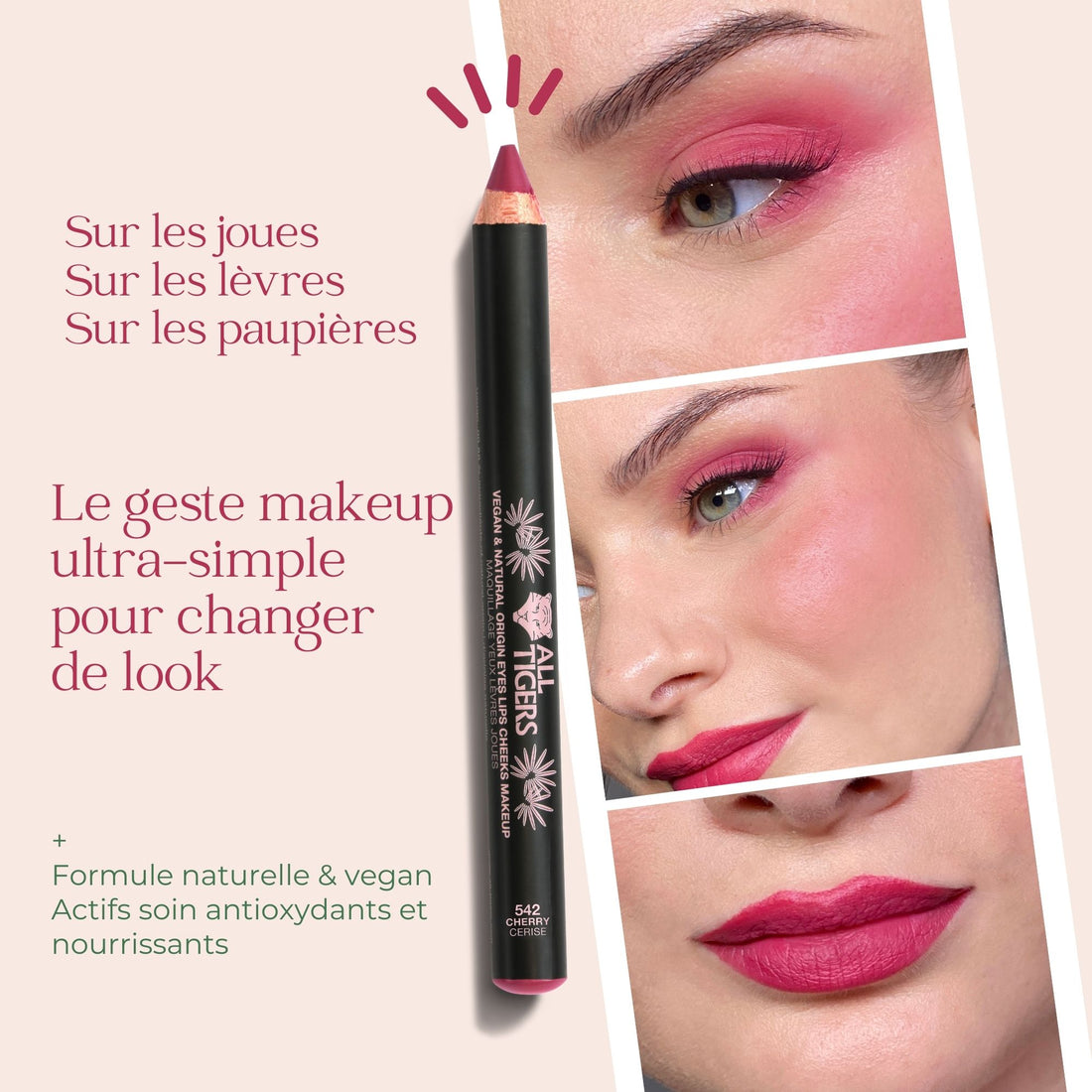 Le MULTI yeux, lèvres, joues | Cerise 542 - All Tigers