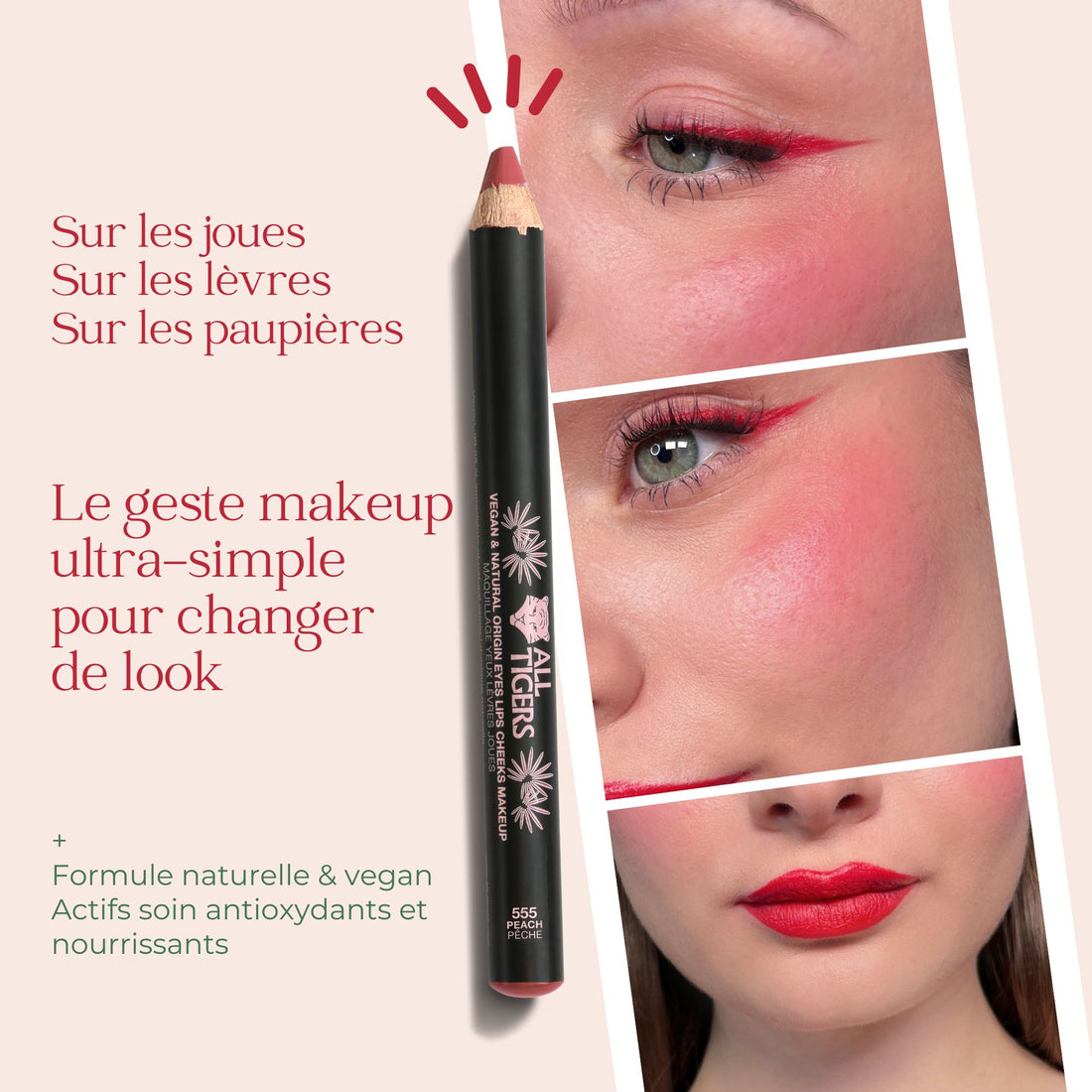 Le MULTI yeux, lèvres, joues | Rouge 556 - All Tigers